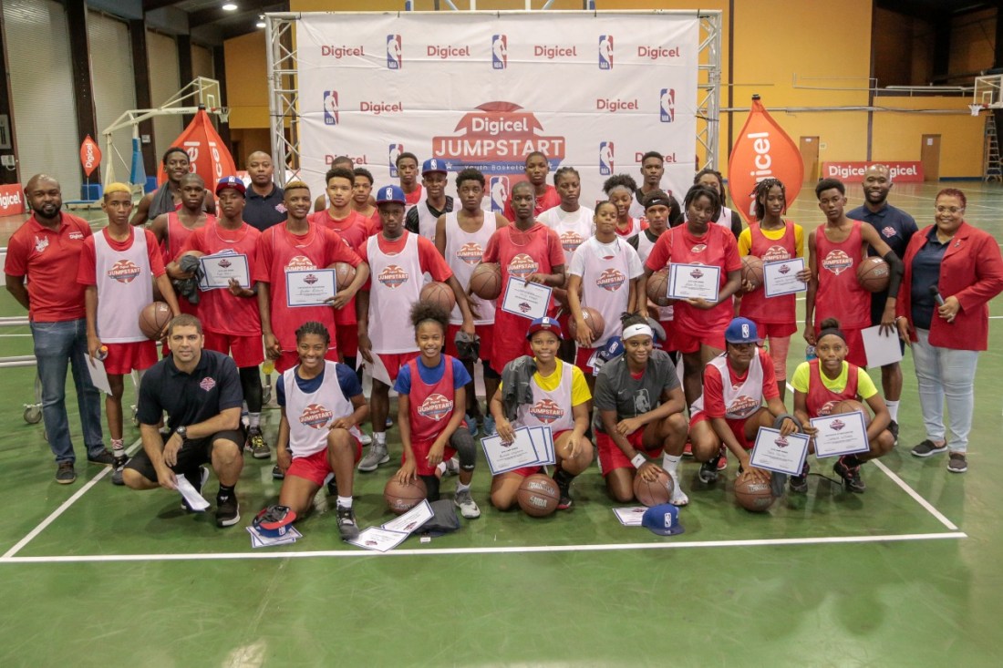 001 - Youth basketballers at the 2019 Digicel NBA Jumpstart Elite Camp held in Trinidad and Tobago from July 20-21