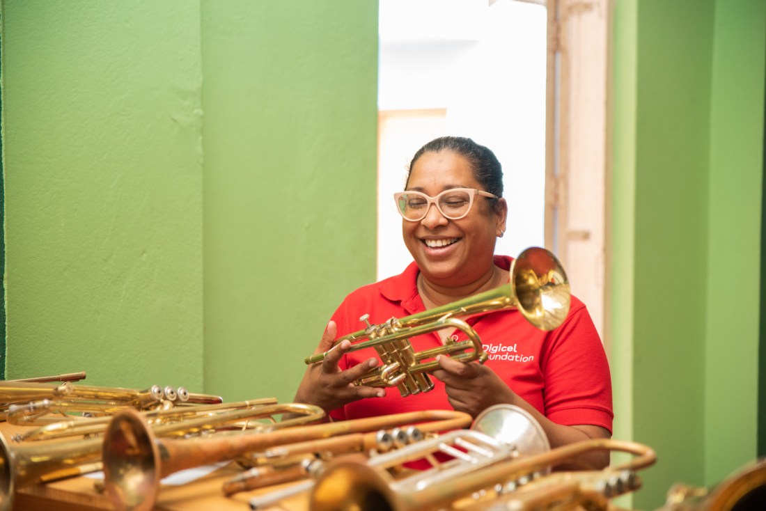 Charmaine Daniels with Musical Instruments